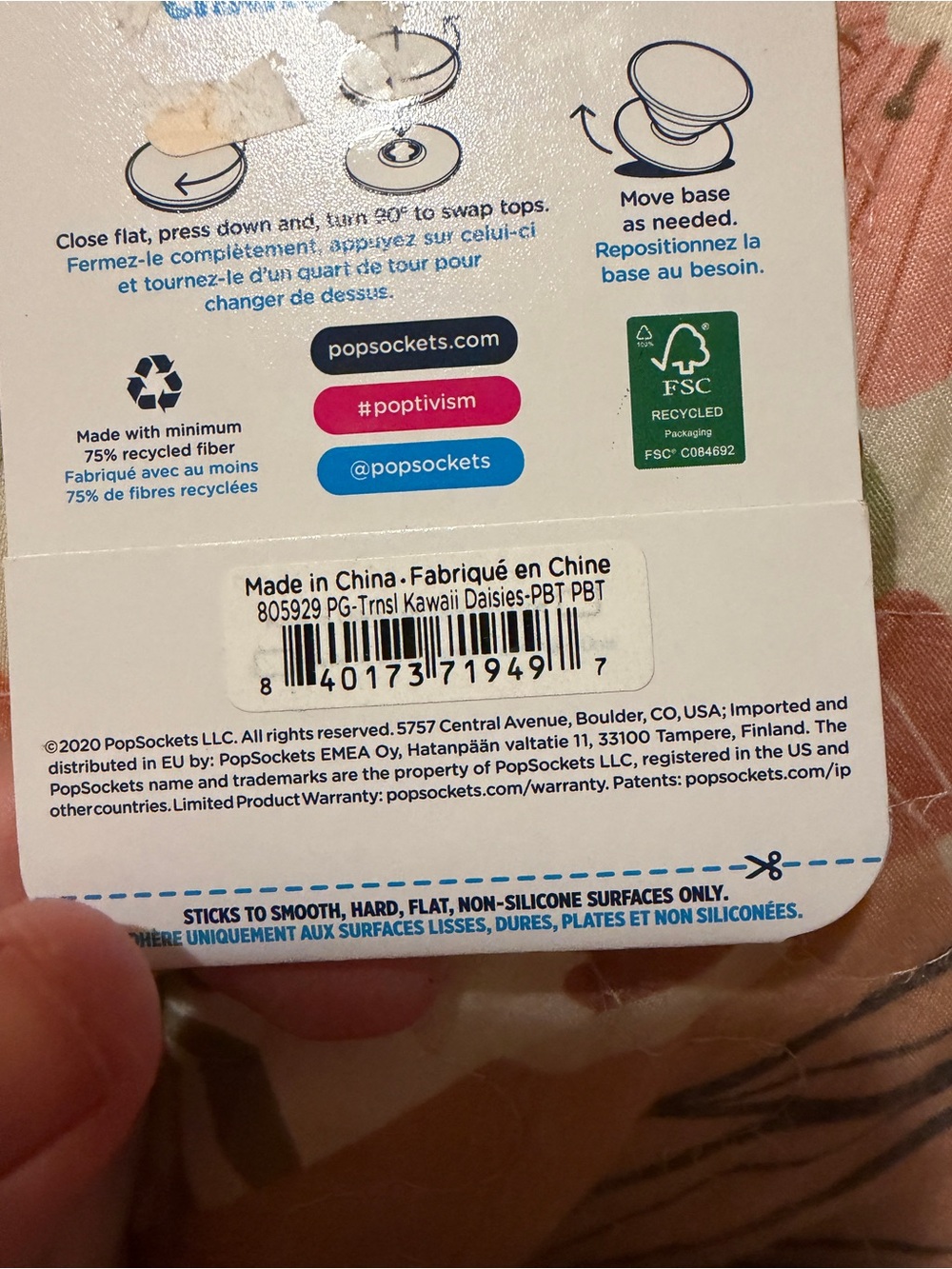 Popsocket Daises Pop Grip - Picture 4 of 5